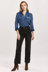 HOLLY SUPER HIGH RISE CUFFED JEANS