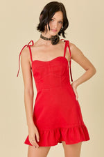 Red Denim Mini