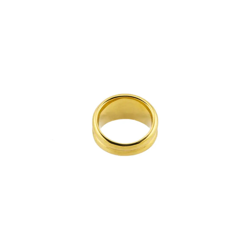 Waterproof Gold Twin Ring: 6