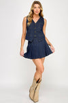 DENIM TENNIS SKIRT