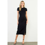 Suede Wrap Detail Midi Skirt