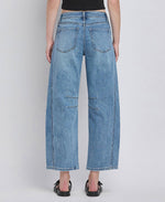 HIGH RISE BARREL LEG JEANS