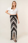 RESORT BEACH CHEVRON CROCHET MIDI SKIRT