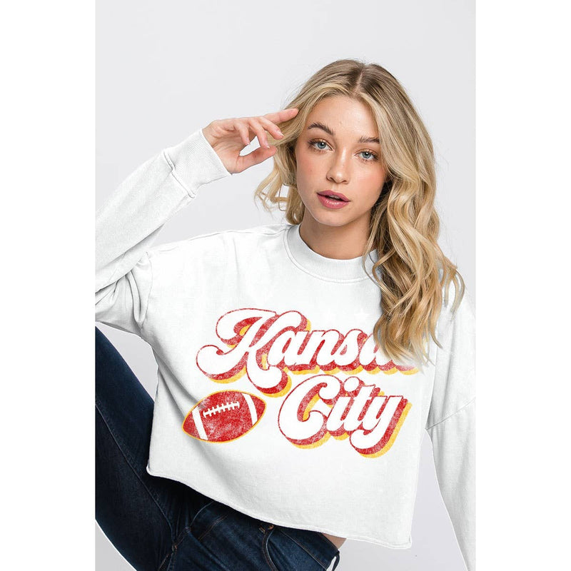KANSAS CITY MINERAL CROPPED SWEATSHIRTS