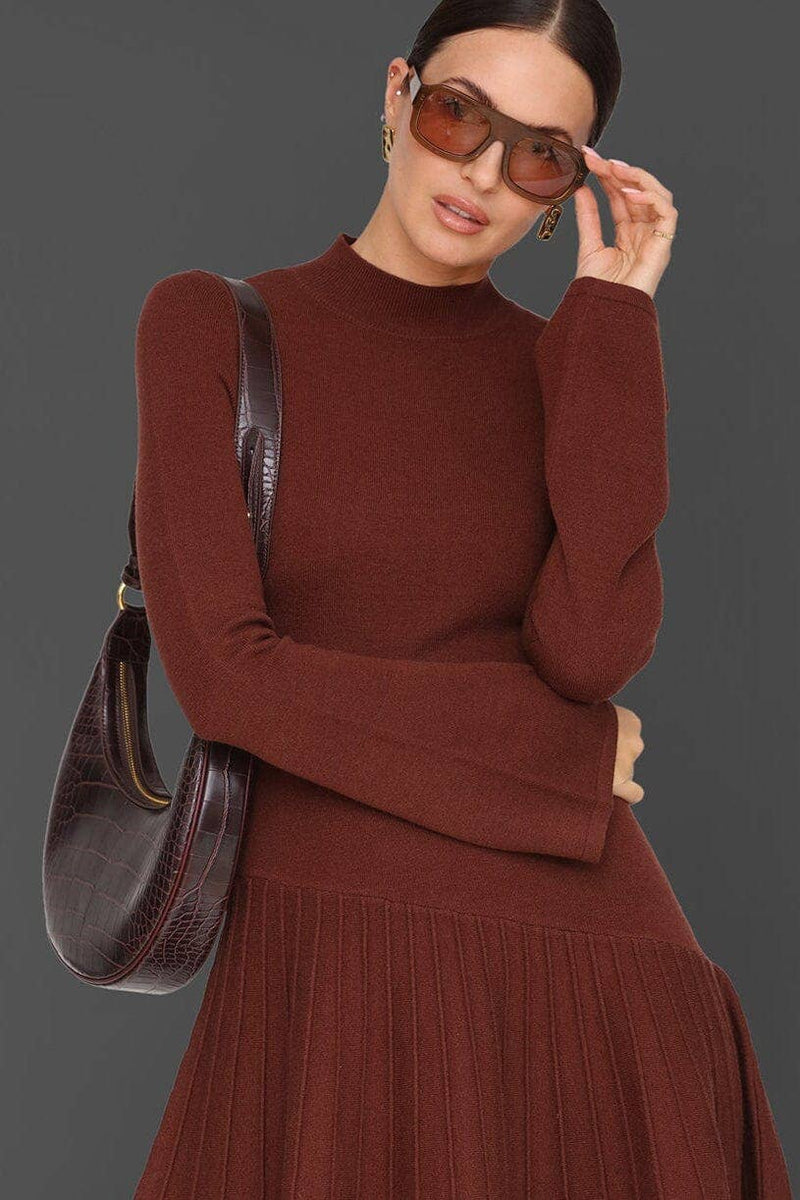 Asymmetric Hem Mini Sweater Dress