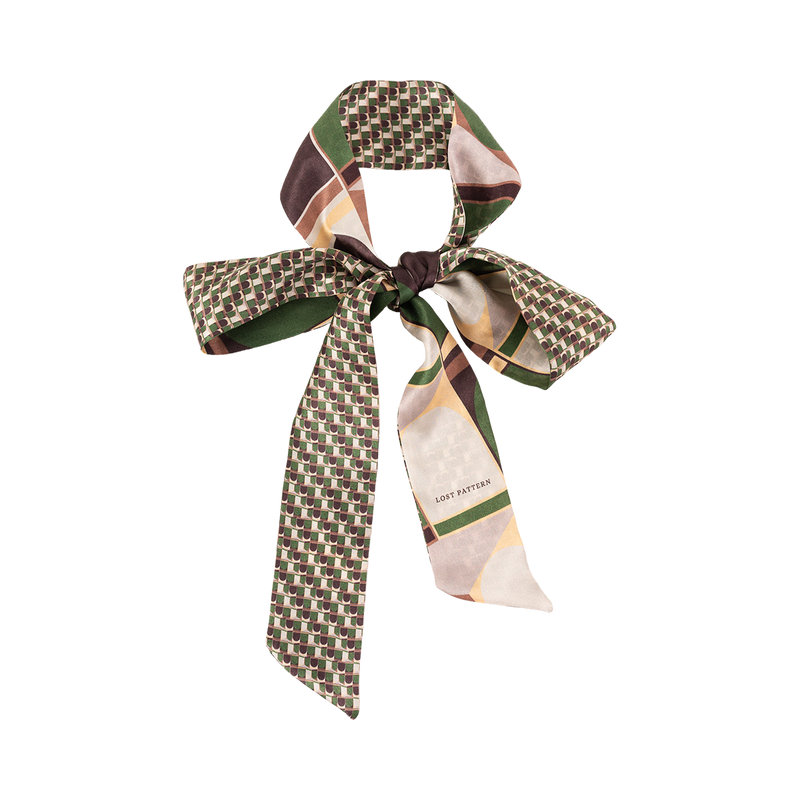 "Modular" Silk Skinny Scarf
