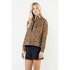 Cheetah Print Quarter-Zip Sweater
