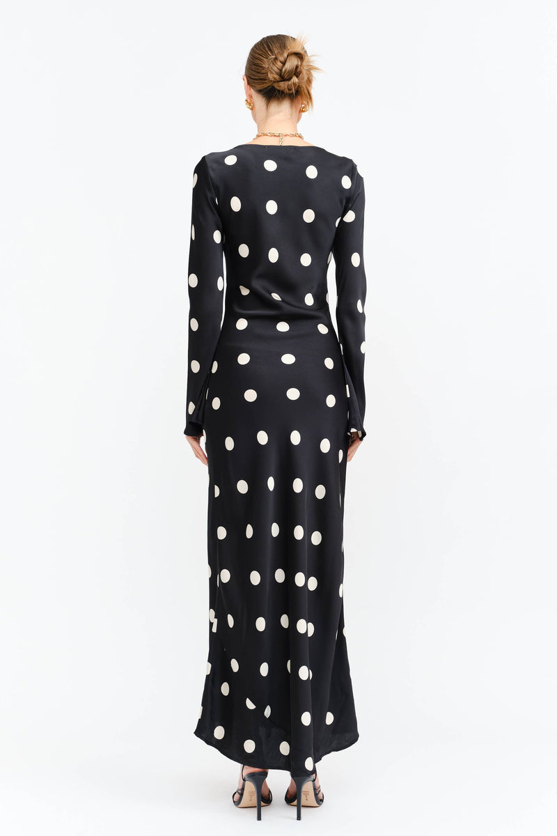 Georgie Polka Dot Black Dress