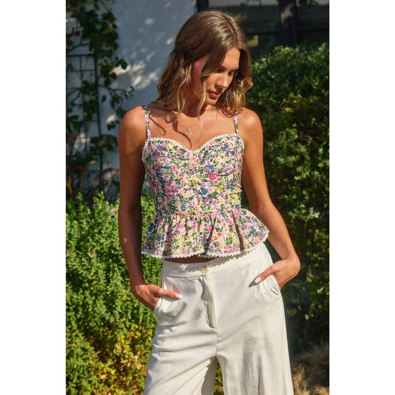 Morning Glory Flared Cami Top