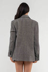 NOTCH COLLAR LONG LINE BLAZER