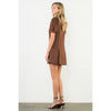 Suede Short Sleeeve Dress