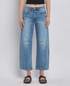 HIGH RISE BARREL LEG JEANS