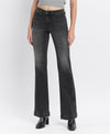 HIGH RISE FRONT PATCH POCKET FLARE JEANS