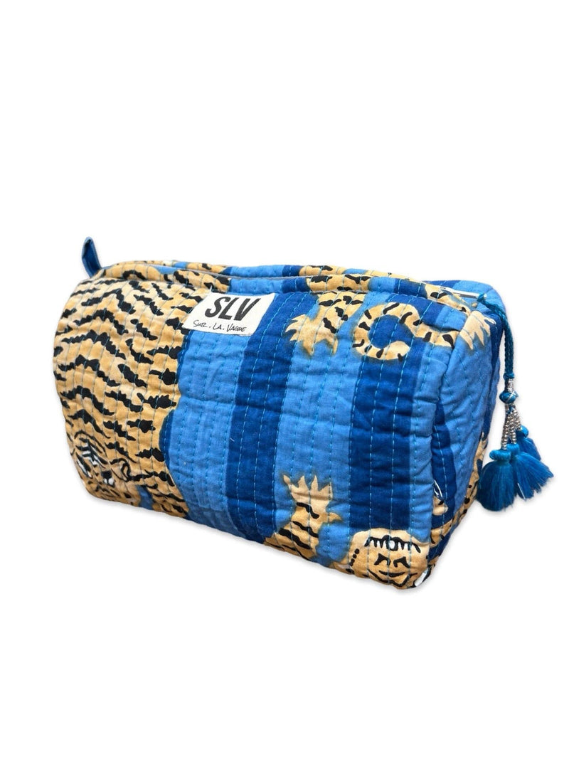 Blue Tiger Pouch: Set of 3