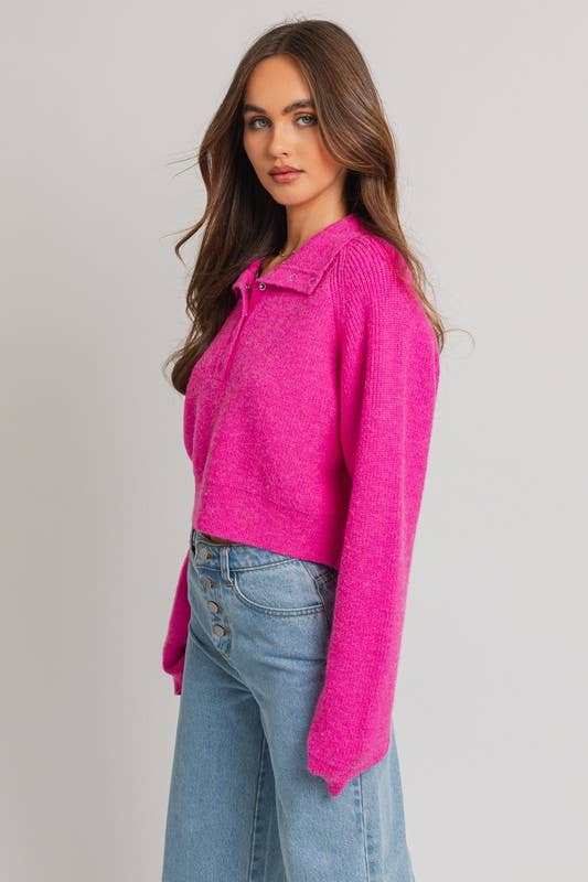 Solid Cozy Ribbed Crop Sweater