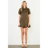Suede Short Sleeeve Dress