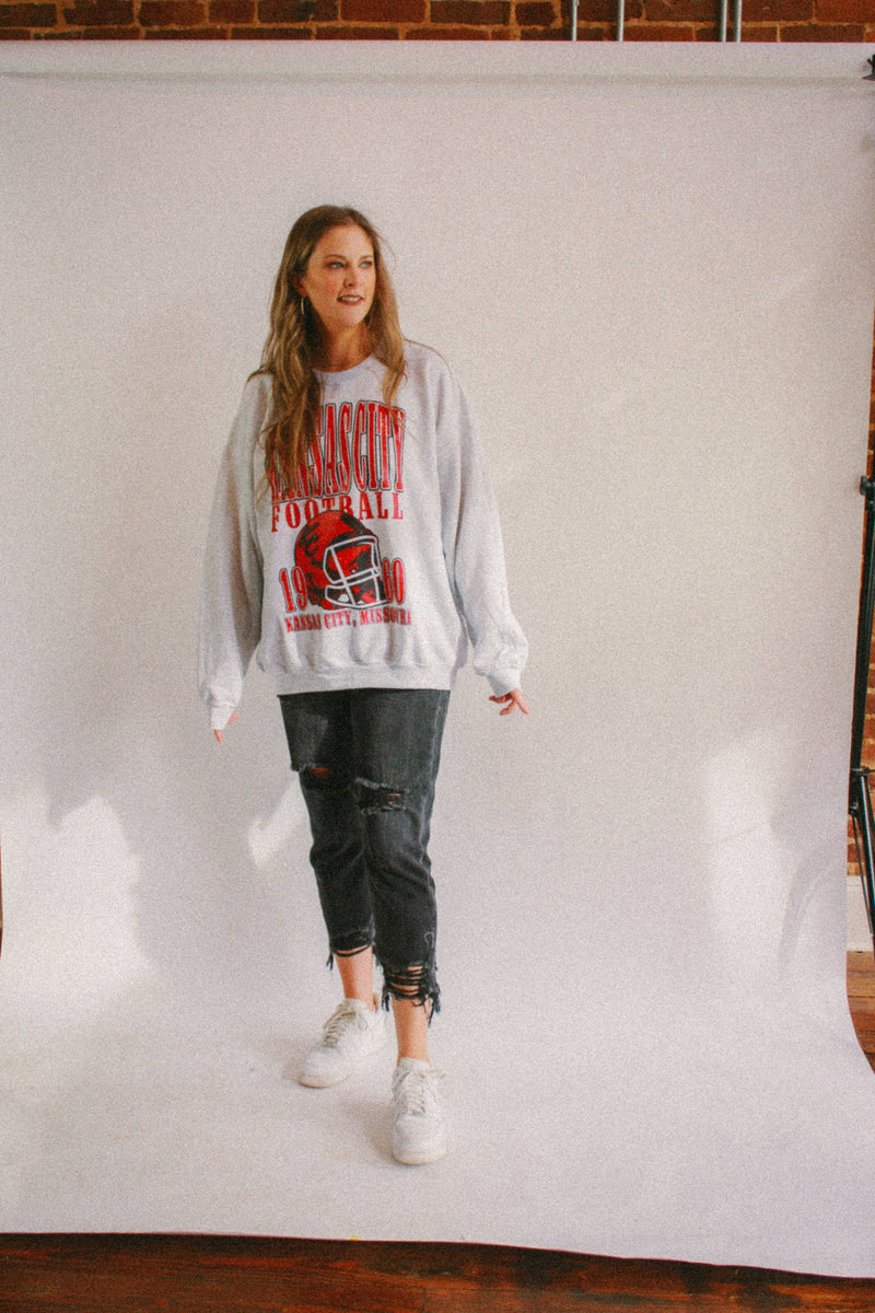 90's Kansas City Football Oversized 90's Sweatshirt