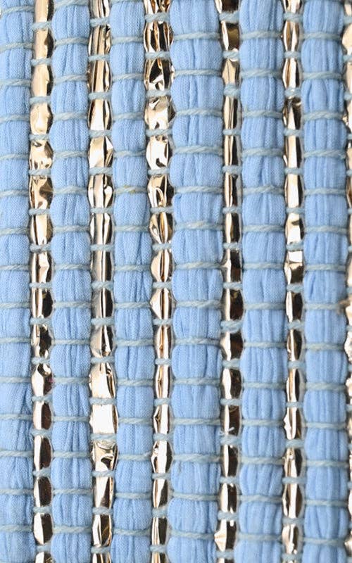 Natural Beauty Upcyled Hand Woven Lt Blue Tote
