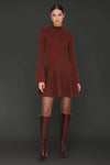 Asymmetric Hem Mini Sweater Dress