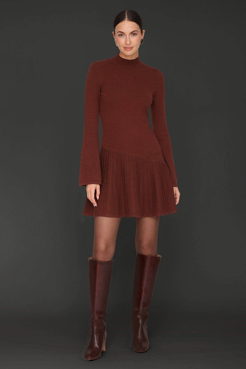Asymmetric Hem Mini Sweater Dress