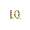18K Gold Diamond Huggies