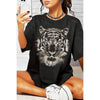 TIGER BIG FACE FOIL OVERSIZED MINERAL T-SHIRT