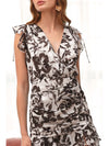 Camila Ruched Textured Mini Dress