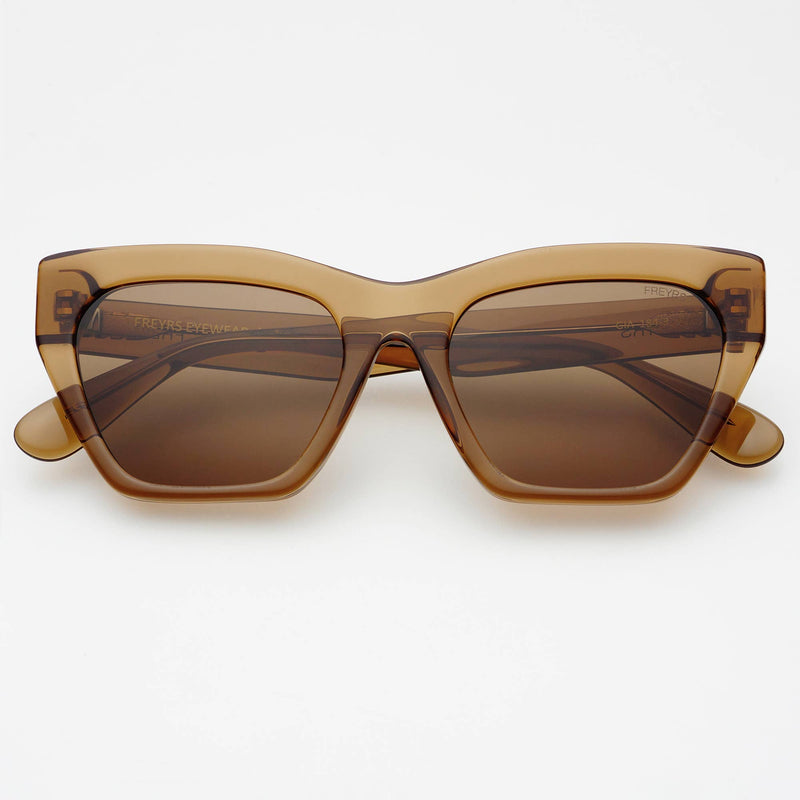 Gia Acetate Cat Eye Sunglasses : Brown