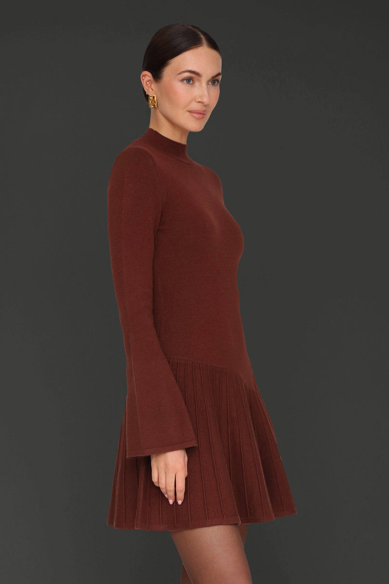 Asymmetric Hem Mini Sweater Dress