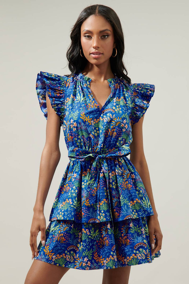 Ruya Floral Marisol Tiered Mini Dress