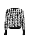 Houndstooth Textured Knit Cardigan