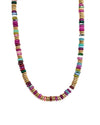 Joan Multi Color Beaded Stone Necklace: BLACK