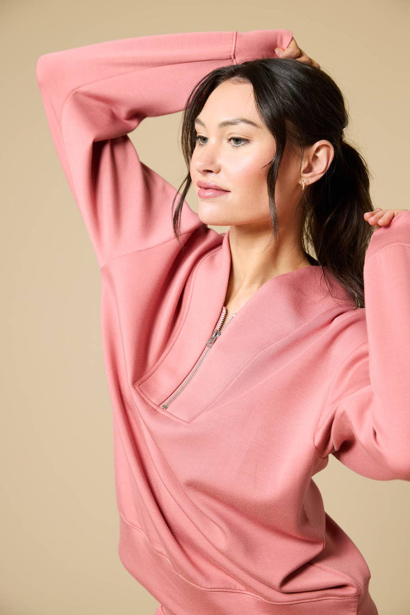 Athleisure DreamTech 1/4 Zip Jogger Set for Women