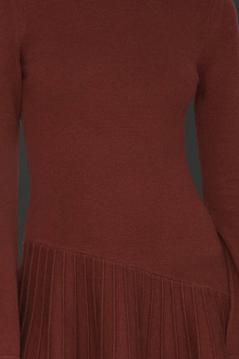 Asymmetric Hem Mini Sweater Dress