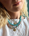 Joan Multi Color Beaded Stone Necklace: BLACK