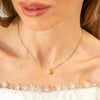 Tiny Gold Puffy Heart Necklace