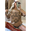 TIGER BIG FACE FOIL OVERSIZED MINERAL T-SHIRT