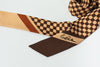 "Checkerboard" Silk Twill Skinny Scarf