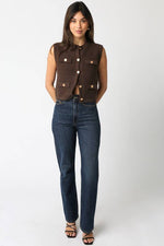 Selena Button Knit Top