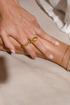 Waterproof Gold Statement Watch Ring:  size 7