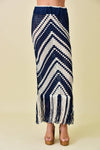 RESORT BEACH CHEVRON CROCHET MIDI SKIRT