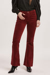 Rosa High Rise Flare Pant  - Burgundy