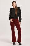 Rosa High Rise Flare Pant  - Burgundy