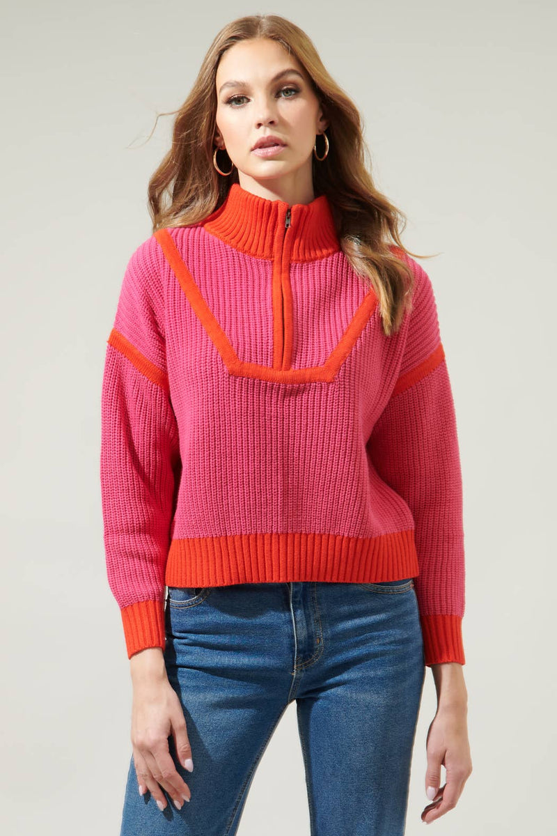 Arlington Ribbed Collared Pullover Sweater