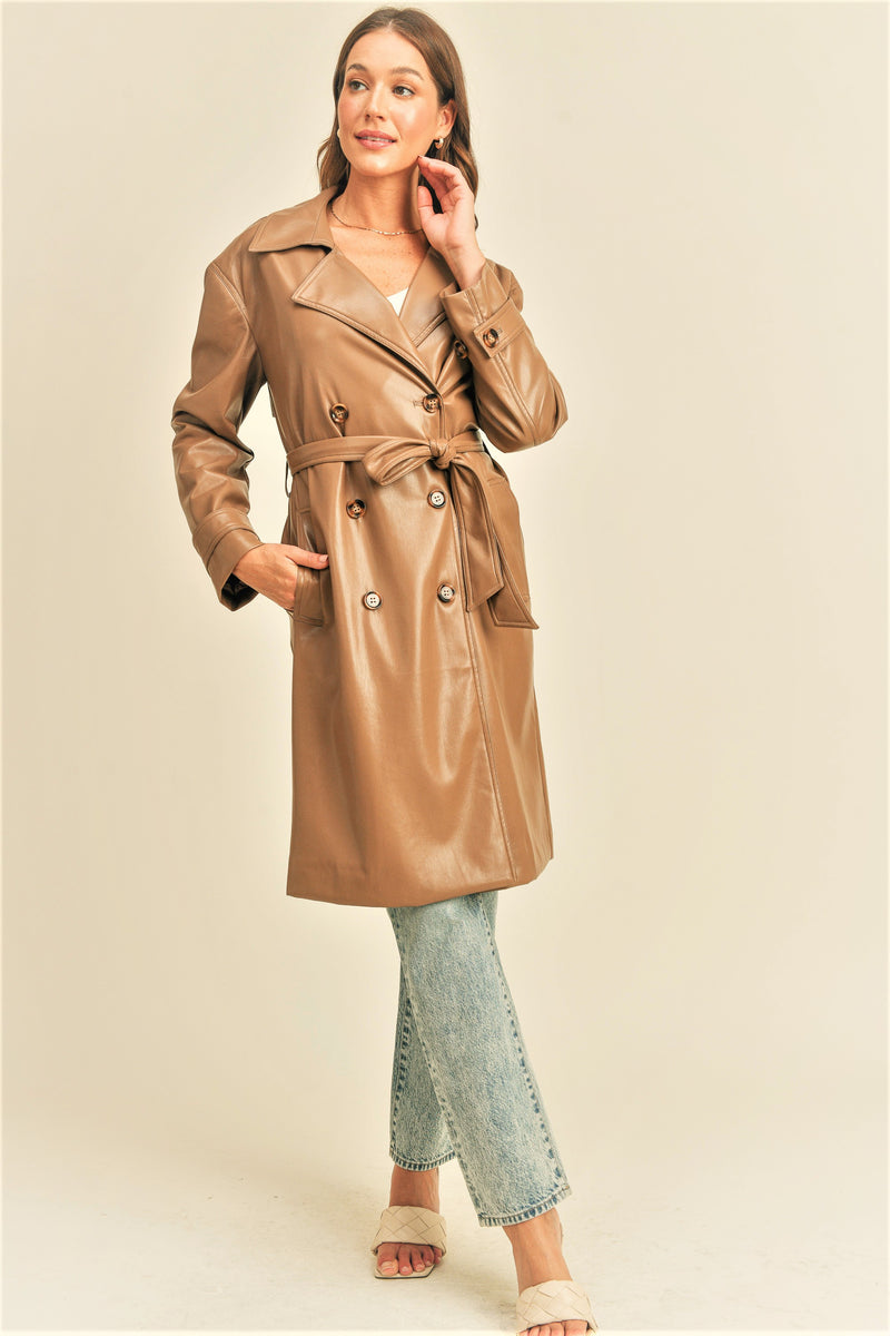 Billie Faux Leather Trench (Online Exclusive)
