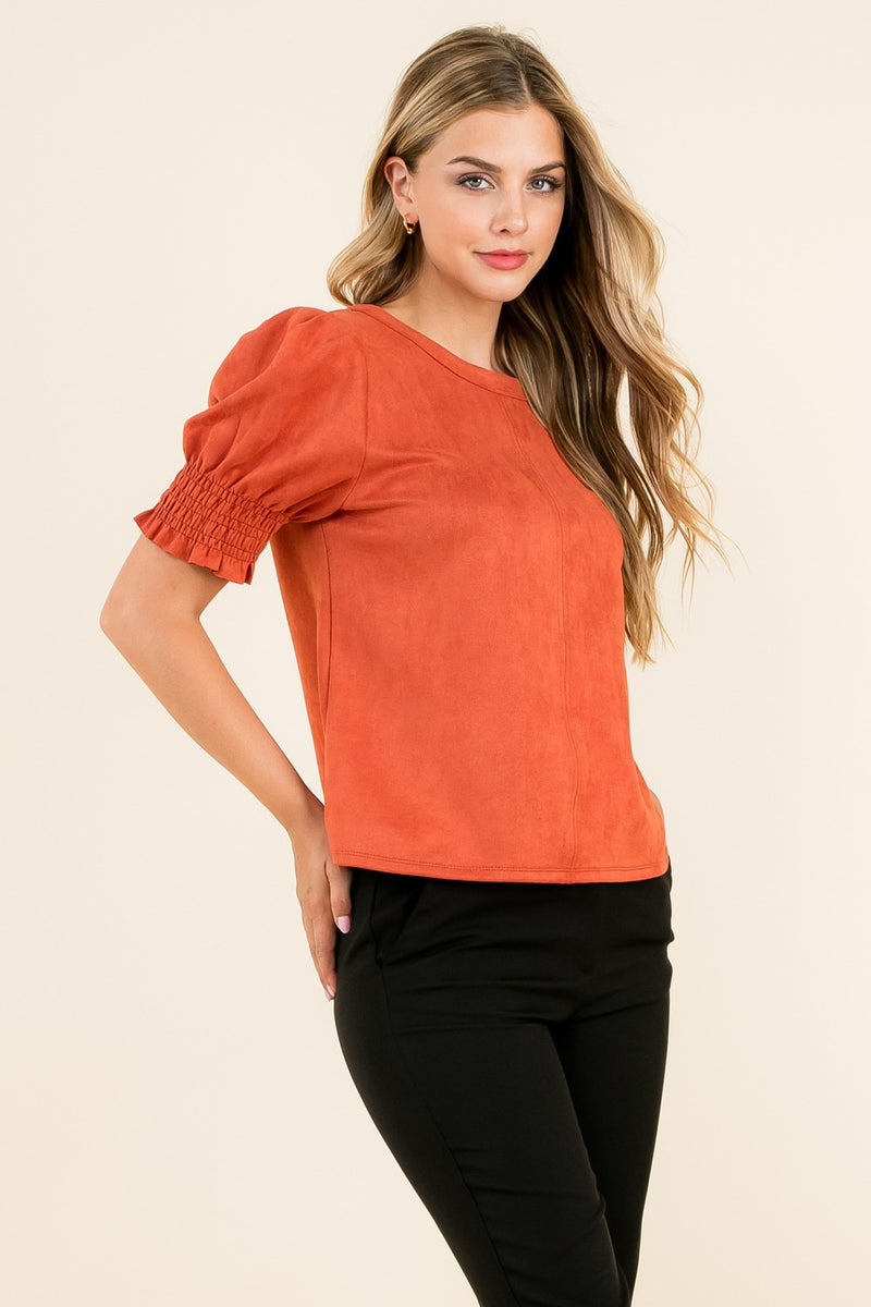 Faux Suede Top (Online Exclusive)