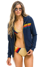 5 Stripe Hoodie - Navy