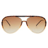 Shay Aviator Sunglasses: Tortoise