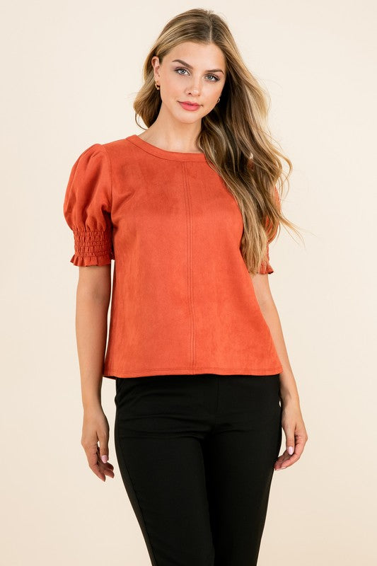 Faux Suede Top (Online Exclusive)