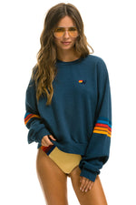 Rainbow Stitch Crew Sweatshirt